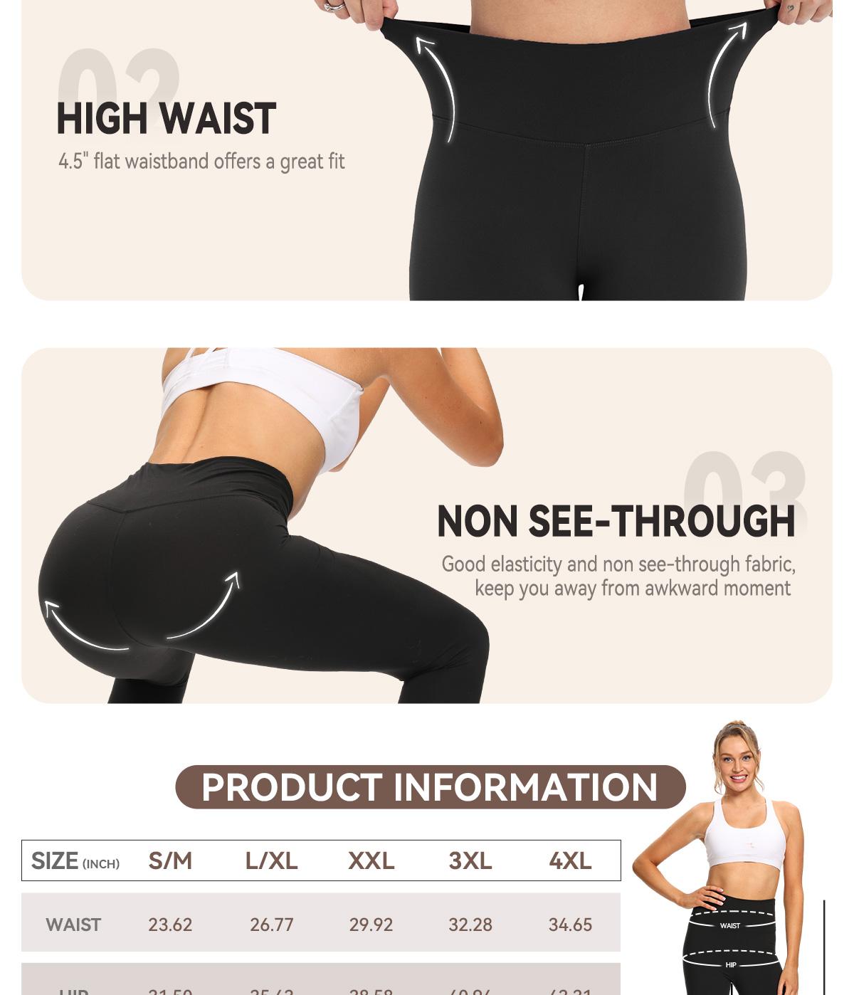 SHOWITTY Women's High Waisted Tummy Control Leggings – Comfortable Yoga Pants for Daily Wear, Cycling, Workout, Travel & Running