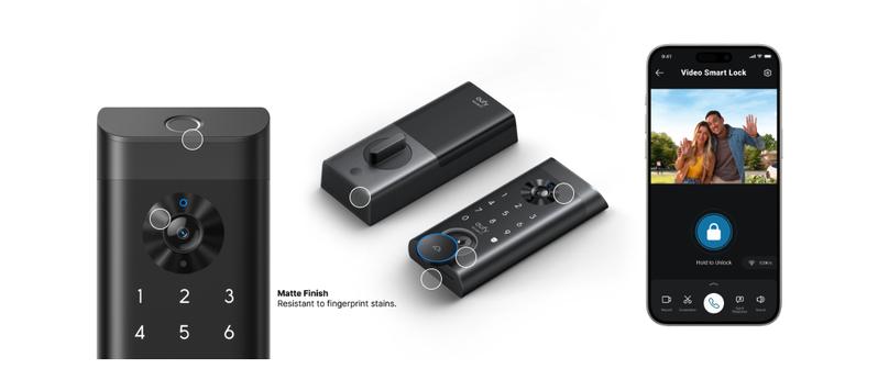 eufy Security Video Smart Lock E330, 3-in-1 Camera+Doorbell+Fingerprint Keyless Entry Door Lock, WiFi Door Lock,App Remote Control,2K HD,Doorbell Camera,No Monthly Fee｜Spingtok