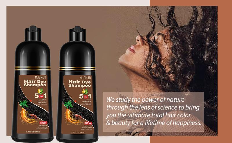 Blonde Brown Hair Dye Shampoo 5-in-1 – Safe & Natural Herbal Formula for Men & Women, Long-Lasting Color Shampoo for Gray Coverage, Champú Para Canas / Shampoo Para Pintar El Cabello, 200ml (Blonde Brown) Haircare Golden