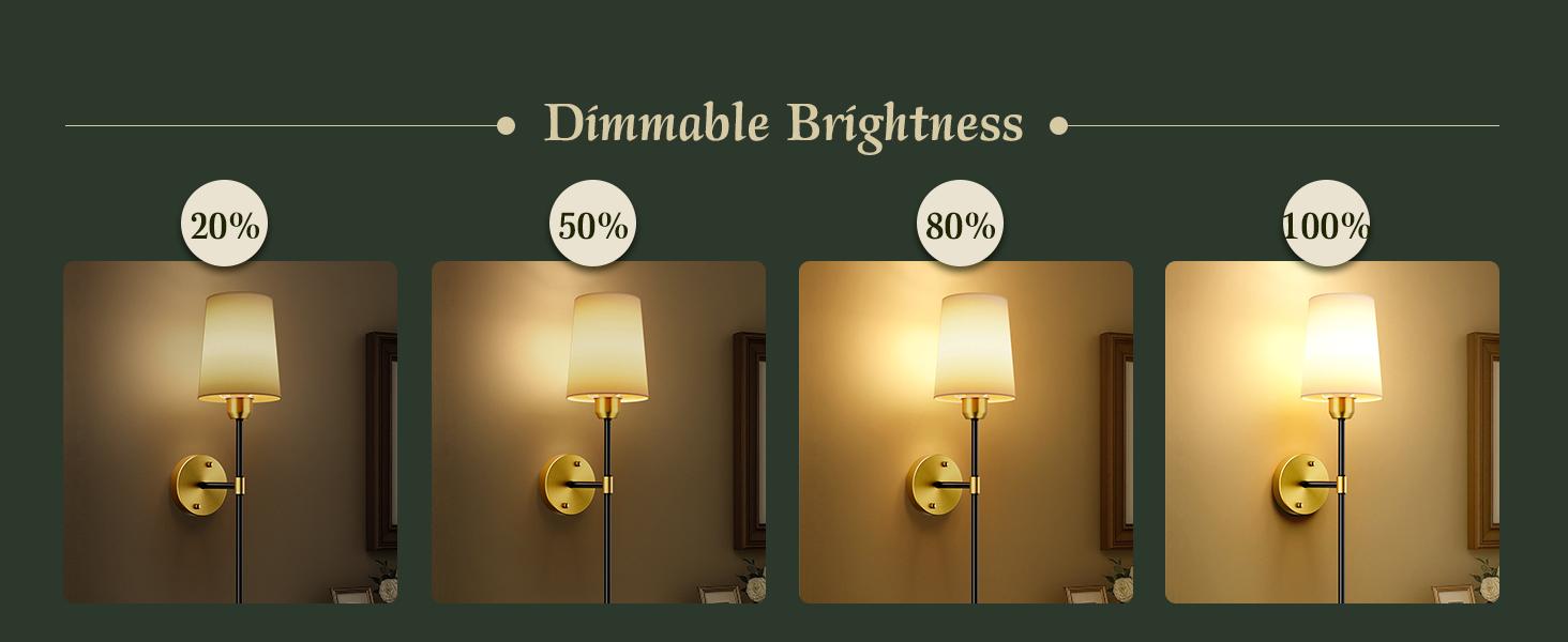 【Christmas Gift】Mid-Century Modern Battery Operated Wall Sconces Set of 2 Black Gold Wireless Lights with Rechargeable Magnetic Bulbs Remote Dimmable 15 RGB Colors for Bedroom Living Room Hallway Decor