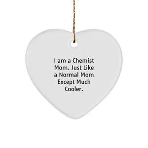 Funny Heart Ornament Gifts from Chemist Mom, Unique Christmas Unique Gifts for Chemist Men, Women, Family, Friends, Coworkers