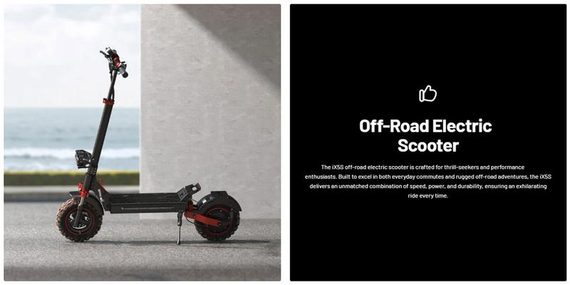 【Holiday Haul】EX5S Off-road Foldable Electric Scooter 1000W 11" Pneumatic Tubeless Tires 28MPH Speed Long Range of 40Miles High-Performance Dual-Suspension Electric Scooter Powerful Adult Commuting urban Electric Scooter, Adjustable Height, 48V 15Ah