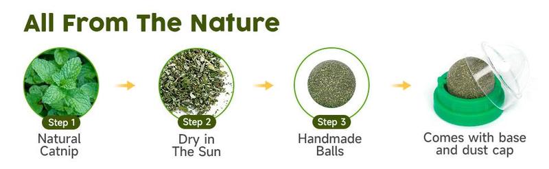 Catnip Toys Balls 4 Pcs, Extra Cat Energy Ball, Edible Kitten Silvervine Toys for Cats Lick, Healthy Kitty Teeth Cleaning Dental Chew Toys Catnip Toys Balls 4 Pcs, Extra Cat Energy Ball, Edible Kitten Silvervine Toys for Cats Lick, Healthy Kitty Teeth Cleaning Dental Chew Toys