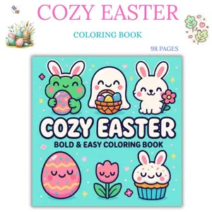 Cozy Easter Coloring Book for Kids & Adults – Hygge-Inspired Cute Spring Designs for Relaxation, Mindfulness, Stress Relief & Easter Fun