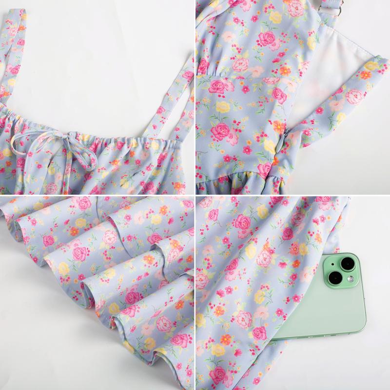 Floral Mini Corset Dress for Women Teen 2026 Summer Spring Flowy A-Line Sundress with Pockets Floral Mini Corset Dress for Women Teen 2026 Summer Spring Flowy A-Line Sundress with Pockets