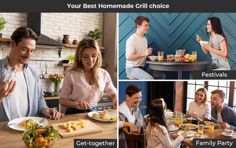 Pukomc Upgrade Indoor Smokeless Electric Korean BBQ Grill with Removable Non-Stick Coating 22.5 x 10 x 3.5 in Temperature Control Dishwasher Safe 1500 Watts Power All Purpose Grilling Portable Barbecue