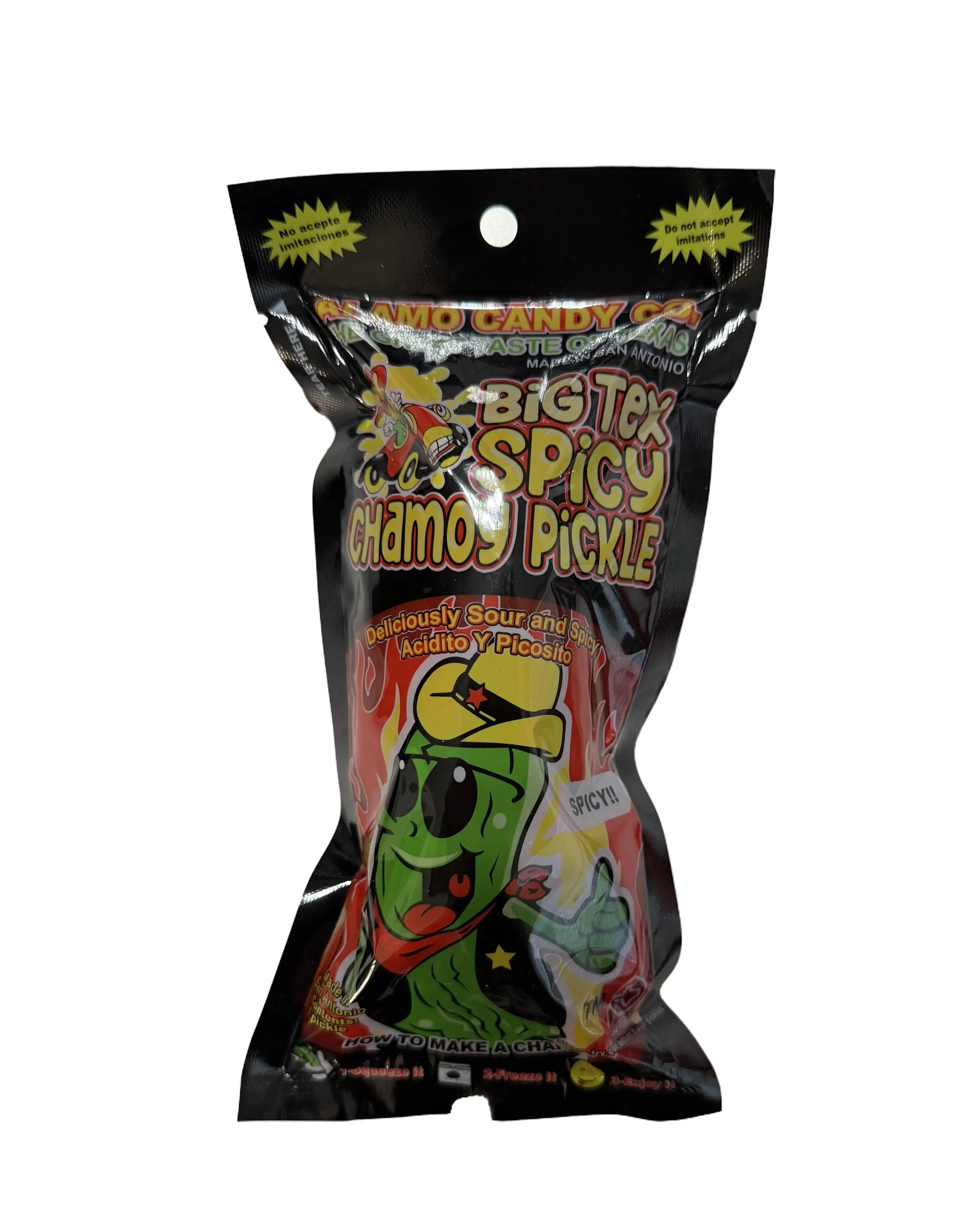 Alamo Big Tex SPICY Chamoy Pickle - Sour and Spicy Pickle pickles snack Alamo Big Tex SPICY Chamoy Pickle - Sour and Spicy Pickle pickles snack