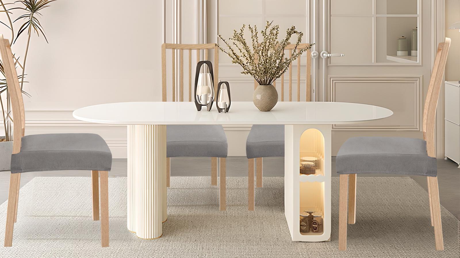 Easy-Going Chair Seat Covers Set of 2,4,6,8, Waterproof Stretch Chair Seat Slipcovers Protector, Removable and Washable Kitchen Covers, Cushion Cover, Kitchen Hacks, Dining Room