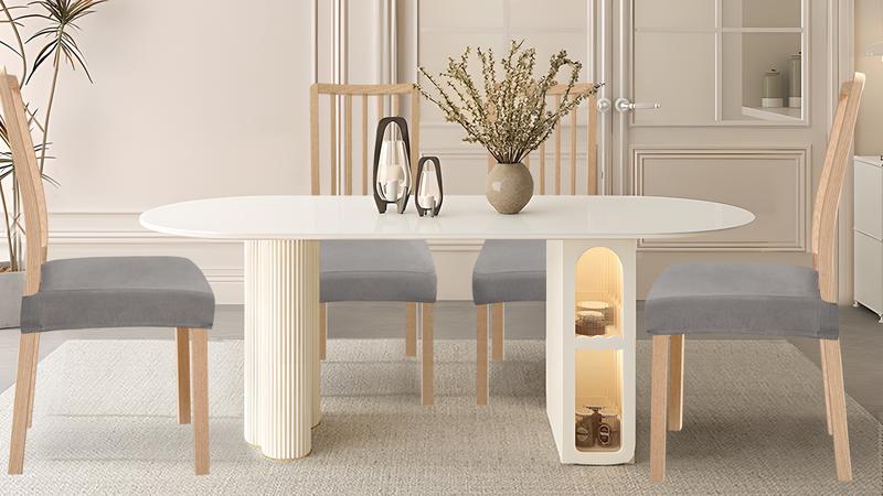 Easy-Going Chair Seat Covers Set of 2,4,6,8, Waterproof Stretch Chair Seat Slipcovers Protector, Removable and Washable Kitchen Covers, Cushion Cover, Kitchen Hacks, Dining Room