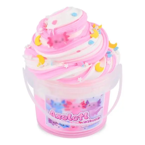Halloween fall Gift Pink Axolotl Butter Slime Kit, with Fun Slime Add Ins, Soft and Stretchy, Non-Sticky, Scented Slime Kit for Kids, Birthday Gifts for Boys & Girls, Classroom Rewards, DIY Stress Relief Toy