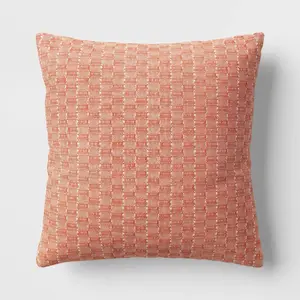 Oversized Textural Woven Square Throw Pillow - Threshold