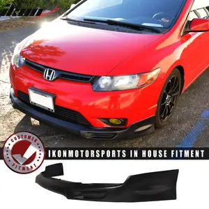 Front Bumper Lip for Honda Civic 2006-2008 2Dr Coupe Mugen Style PU