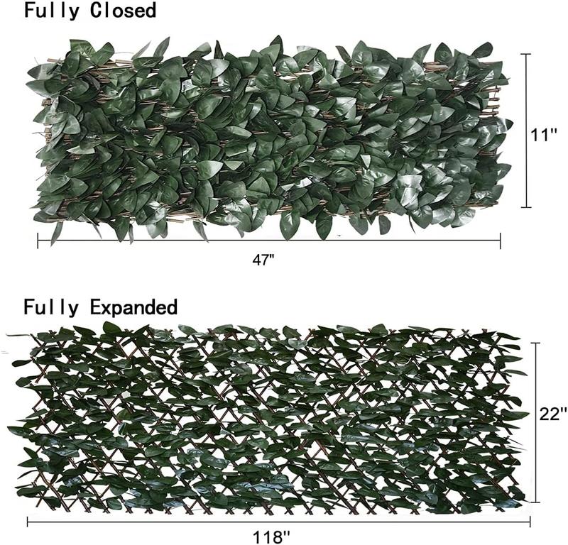 Uhair Expandable Fence Privacy Screen for Balcony Patio Outdoor,Decorative Faux Ivy Fencing Panel,Artificial