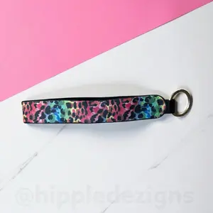 Colorful Leopard Print Keychain