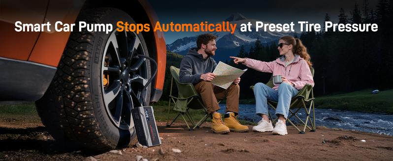 WOLFBOX Portable 2000A Jump Starter With Air Compressor 150PSI Tire Inflator LED HolidayHaul