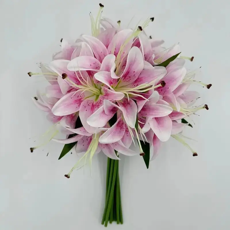 10 Branches 20 Realistic Water-Selectable Lilies, Perfect for Home and Office Decor, Graduation and Engagement Bouquets, Festive Faux Flowers