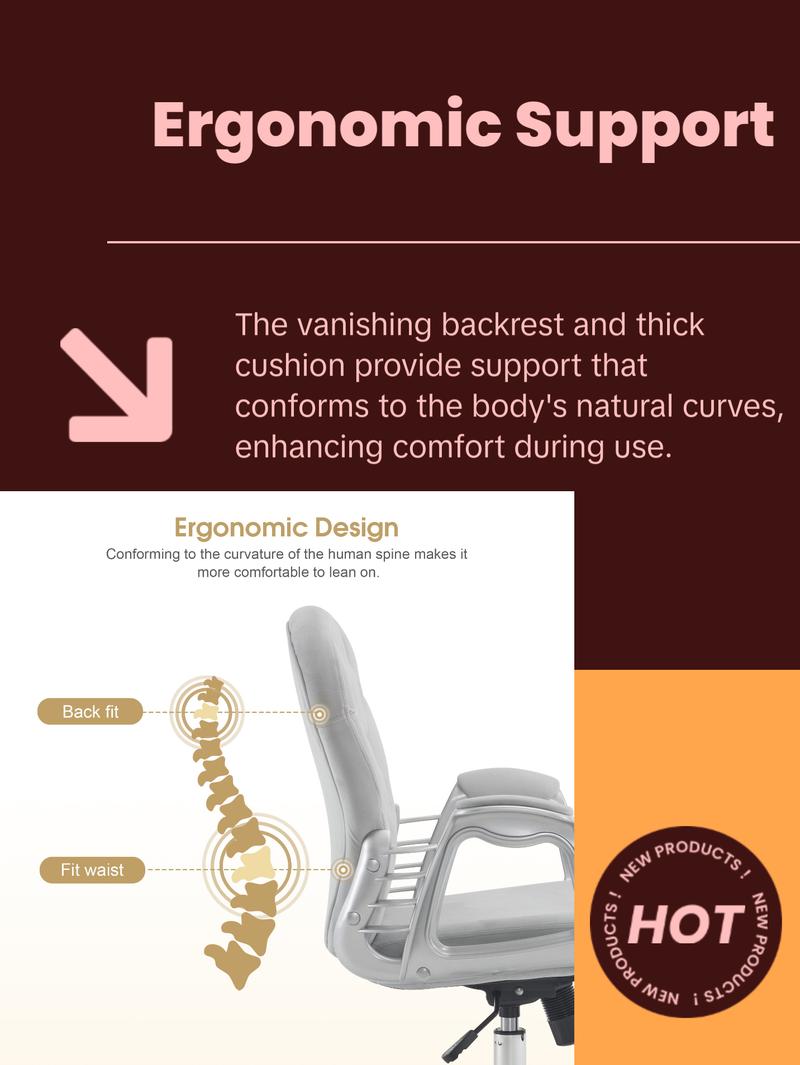 BarberPub Comfy Nail Art Chair with Lumbar Support Adjustable Home Office Chairs with 360° Swivel Wheels 3567 Pink Grey Velvet Fabric Ergonomic Design for Manicurists & Clients