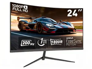 24" 200Hz 1ms Curved Gaming Monitor ,FHD ,Fast IPS ,G-SYNC , Low Motion Blur Sync, Eye Care, Speakers ,HDMI & DP for PC Gaming Setup