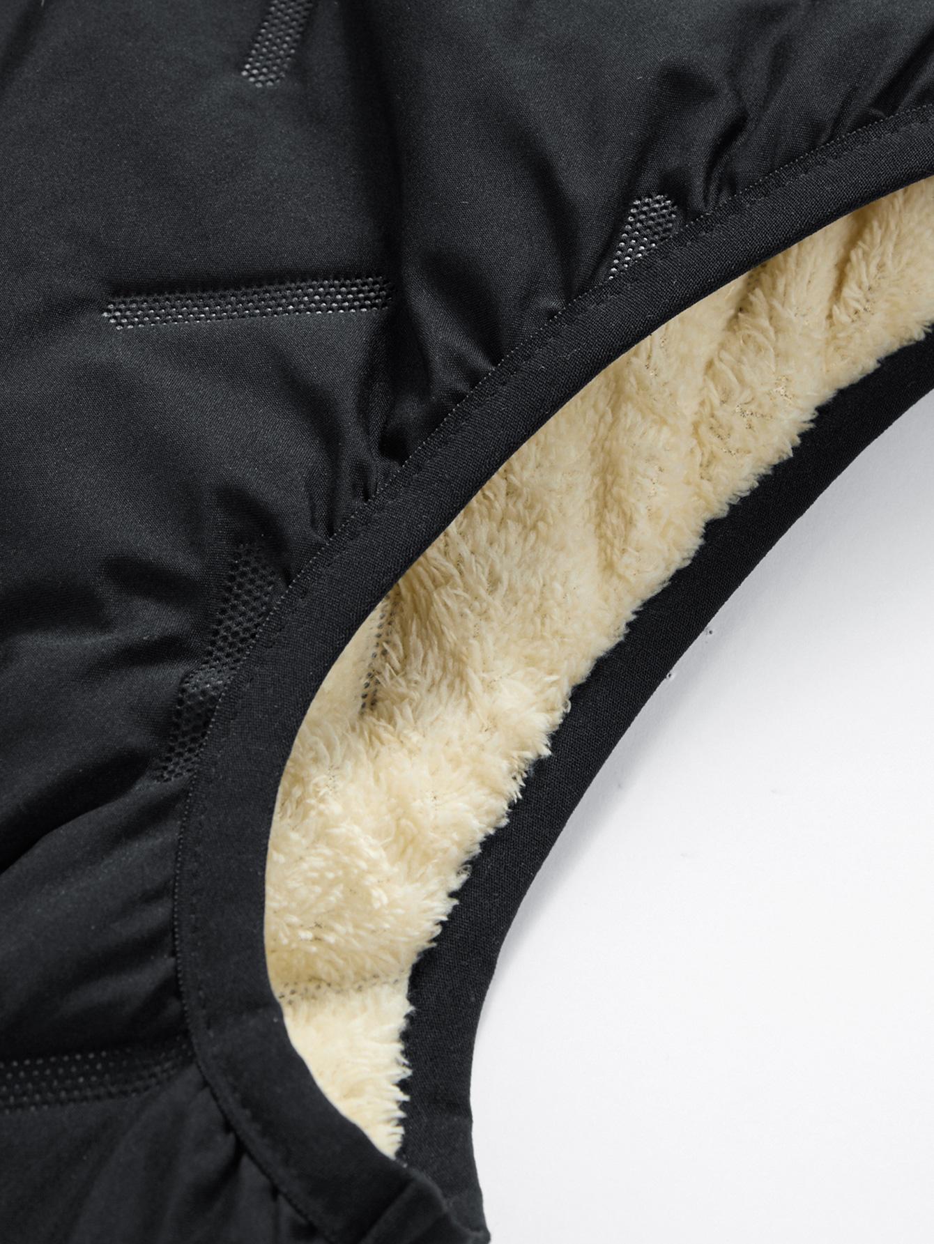 Men's winter thermal vest, wool lining, regular fit, polyester fiber, zipper design, machine washable, casual style, medium size men's top, solid color vest, wetsuit, tractor pattern, beige, black, crew neck, lightweight.