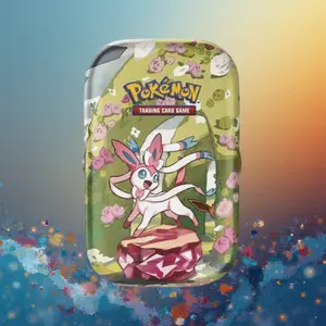 Pokémon Prismatic Evolutions Mini Tin – 2 Booster Packs + Coin