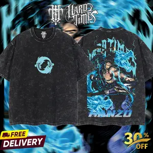 HardTimesClothing - Hanzo Overwatch, Blizzard Collection Game Oversized Washed Tee Acid Washed Lightweight TSHIRT, Gift for him her Clothes Cotton