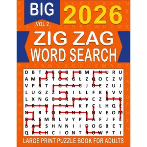 2026 Zig Zag Word Search Large Print: Over 100+ Zig Zag Puzzles Unique Word Search Variation & Challenging Activity Book for Adults and Seniors | Volume 2 | Paperback – October 17, 2025
