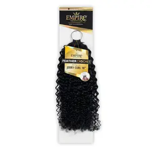 Sensationnel Human Hair Crochet Braids Empire Feather Crochet Jerry Curl 18"