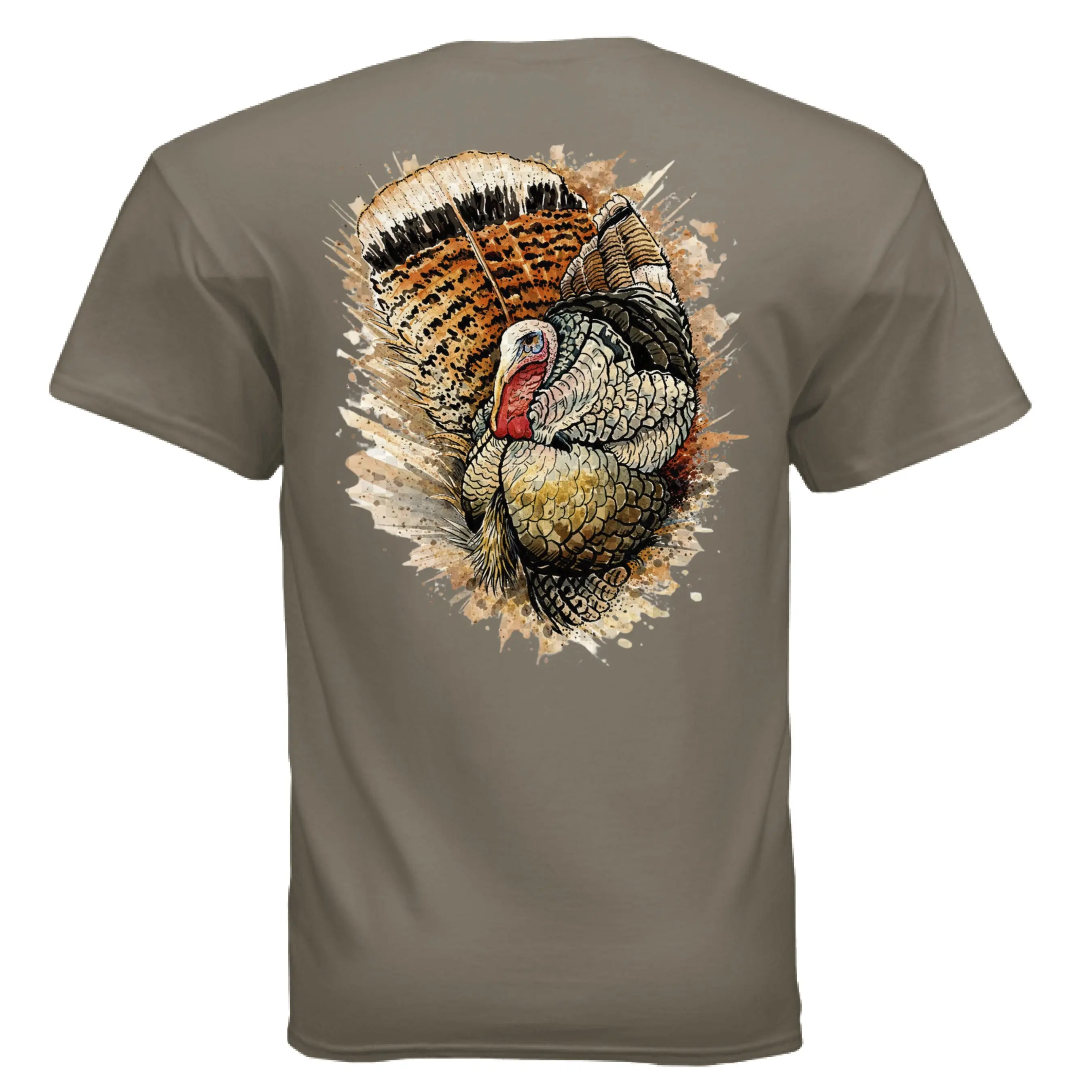 Turkey Feather Watercolor T-Shirt