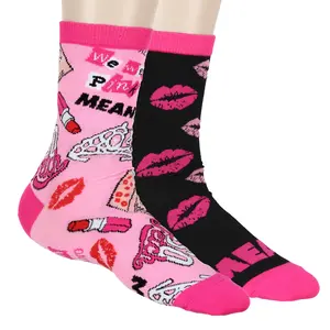 Mean Girls Socks We Wear Pink So Fetch Womens 2 Pack Crew
