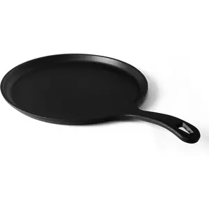 Pre-Seasoned 10-1/2 in. Cast Iron Round Griddle
