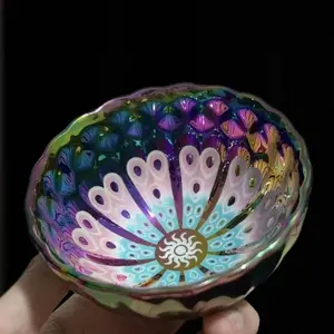 Rainbow Peacock Gilded Master's Cup Jian zhan Tea cup