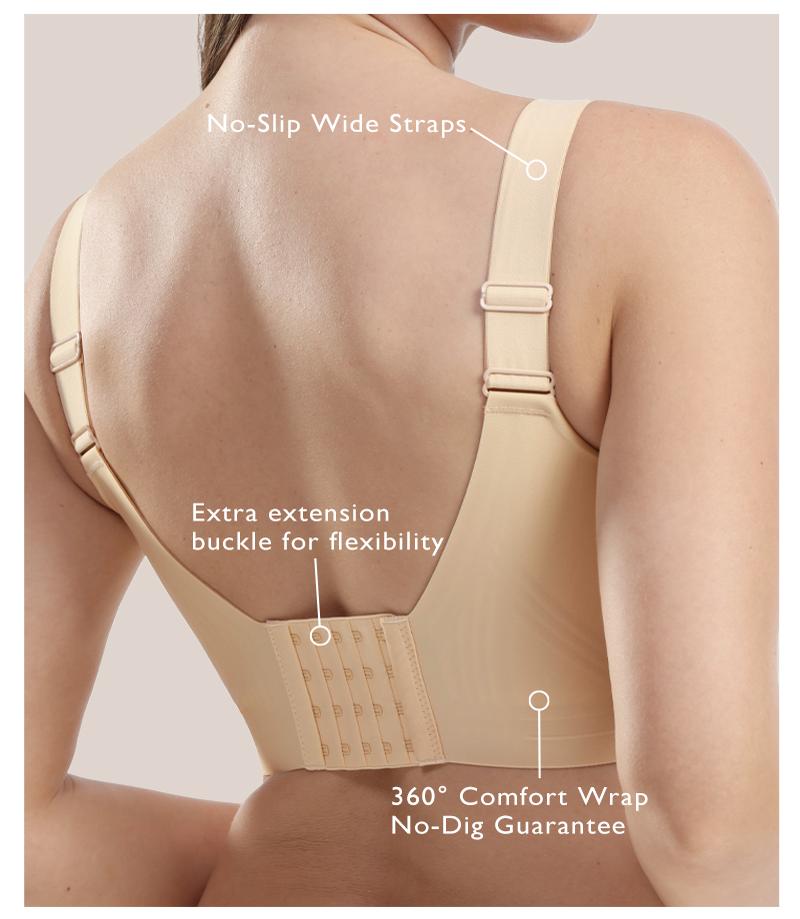 【Live】Comfelie M-4XL Women's Minimizer Wireless Bras Full Coverage Seamless Supportive, Back Smoothing T-Shirt Bra with Padded Everyday Bra GB003