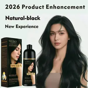 Hair Color Shampoo 3-in-1 Herbal Hair Color Shampoo Gray and Dark Hair Color Shampoo Lasting and Covering Salon Essentials Hair Color Shampoo