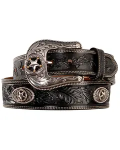 Justin Men's Ranch Star Concho Belt - C12423
