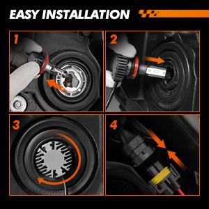 1997 Ford Ranger 9007/HB5 15W 6000K White LED Headlight Bulb 2PCS SEALIGHT S1