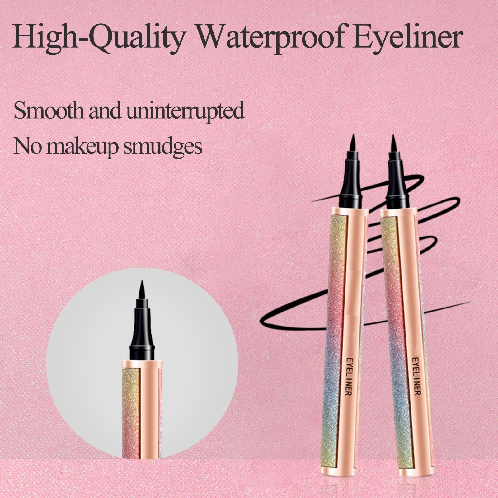 VIBELY 4D Silk Fiber Mascara Set & Waterproof Eyeliner Pencil Long Lasting No Clumping Full Thick Lashes Easy Apply Remove Perfect Gift for Makeup Lovers