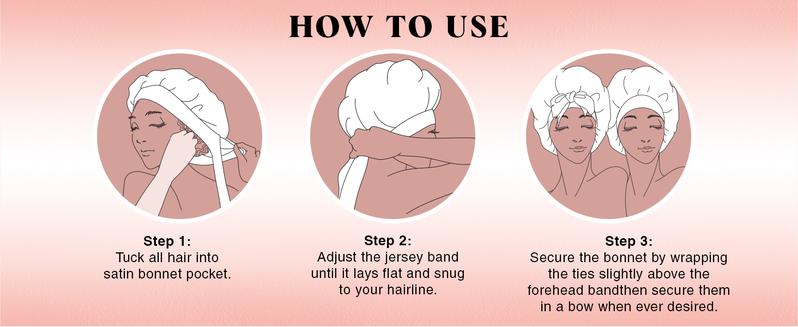 Kitsch Oversize Satin Bonnet for Sleeping - Silk Bonnet for Sleeping Women, Curly & Textured Hair, Large Jumbo Sleep Bonnets for Comfort & Protection, Wake Up with Beautifully Styled Hair - Blush