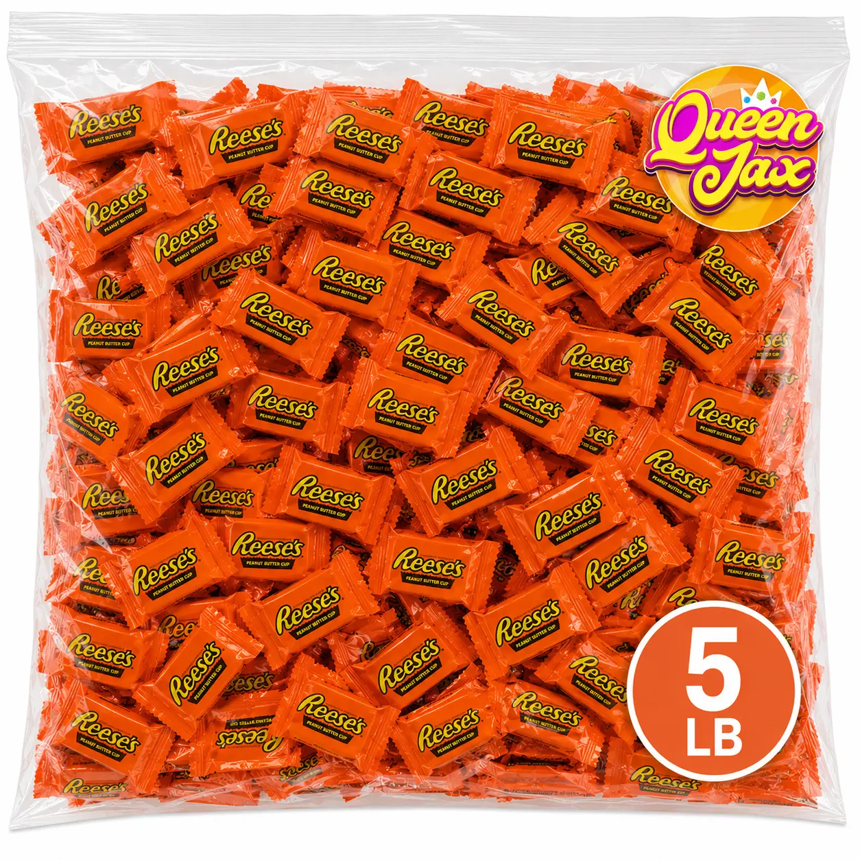 Milk Chocolate Snack Size  5 LB Peanut Butter Cups, Bulk, Individually Wrapped