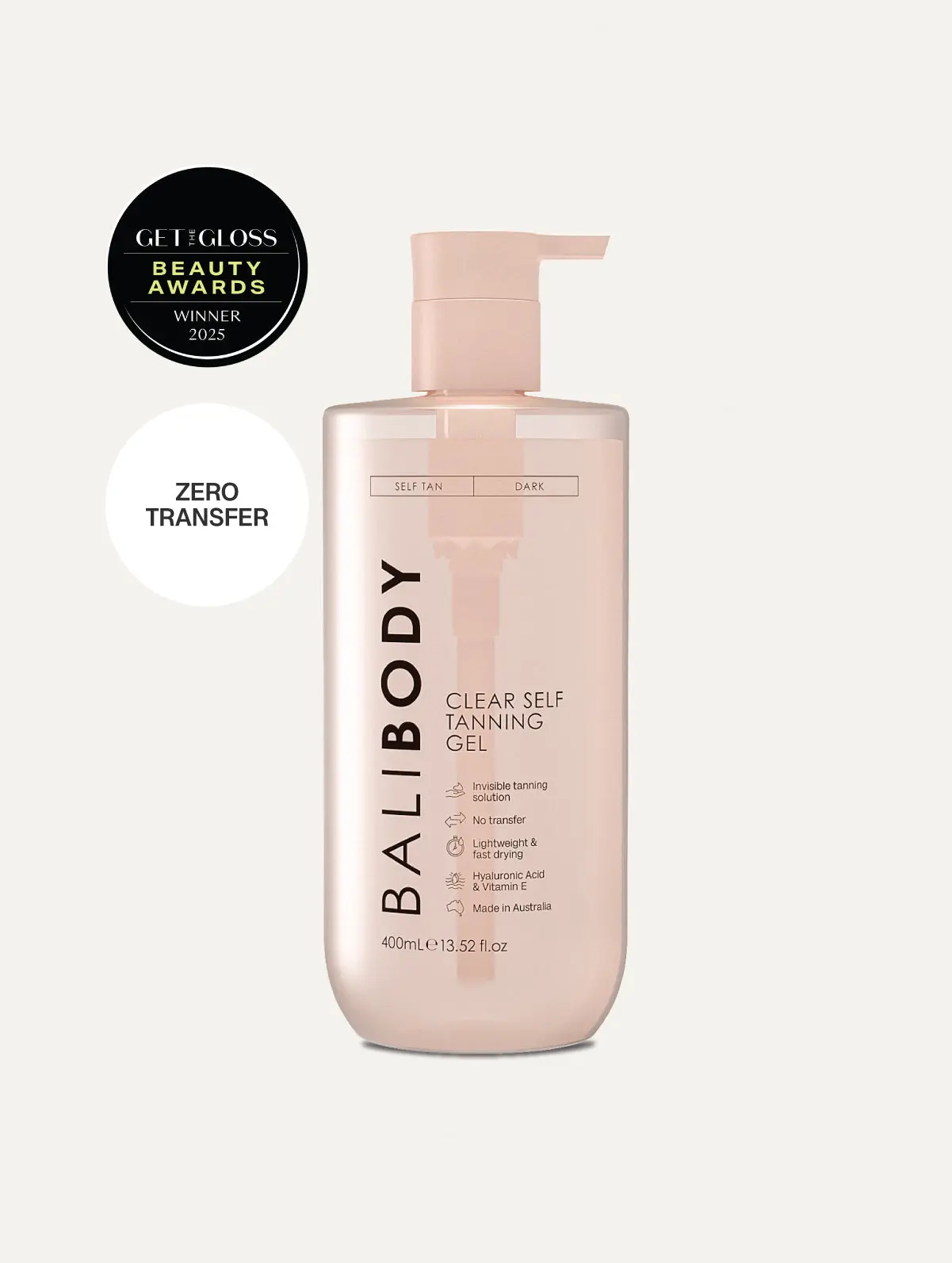 Bali Body Clear Self Tanning Gel | Streak-Free Sunless Self Tanner for Face & Body, Hydrating Lightweight Formula for All Skin Types Including Sensitive Skin, No Guide Color, No Staining, Vegan & Cruelty-Free