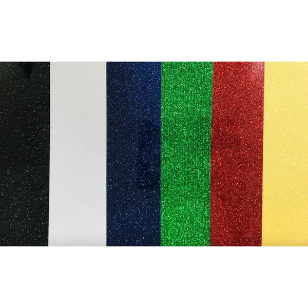 Siser Primary Color Glitter Heat Transfer Vinyl (HTV) Sheet Bundle, 12"x12" Sheets for Handmade Crafts, DIY Scrapbooking Supplies