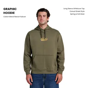 Quiksilver | Graphic Hoodie | Cotton-Blend Fleece Pullover | Long Sleeve | Athleisure Street Style | Spring/Fall | Top