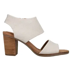 TOMS Womens Majorca Cutout Block  Casual Sandals Casual High Heel 3" & Up - Off White