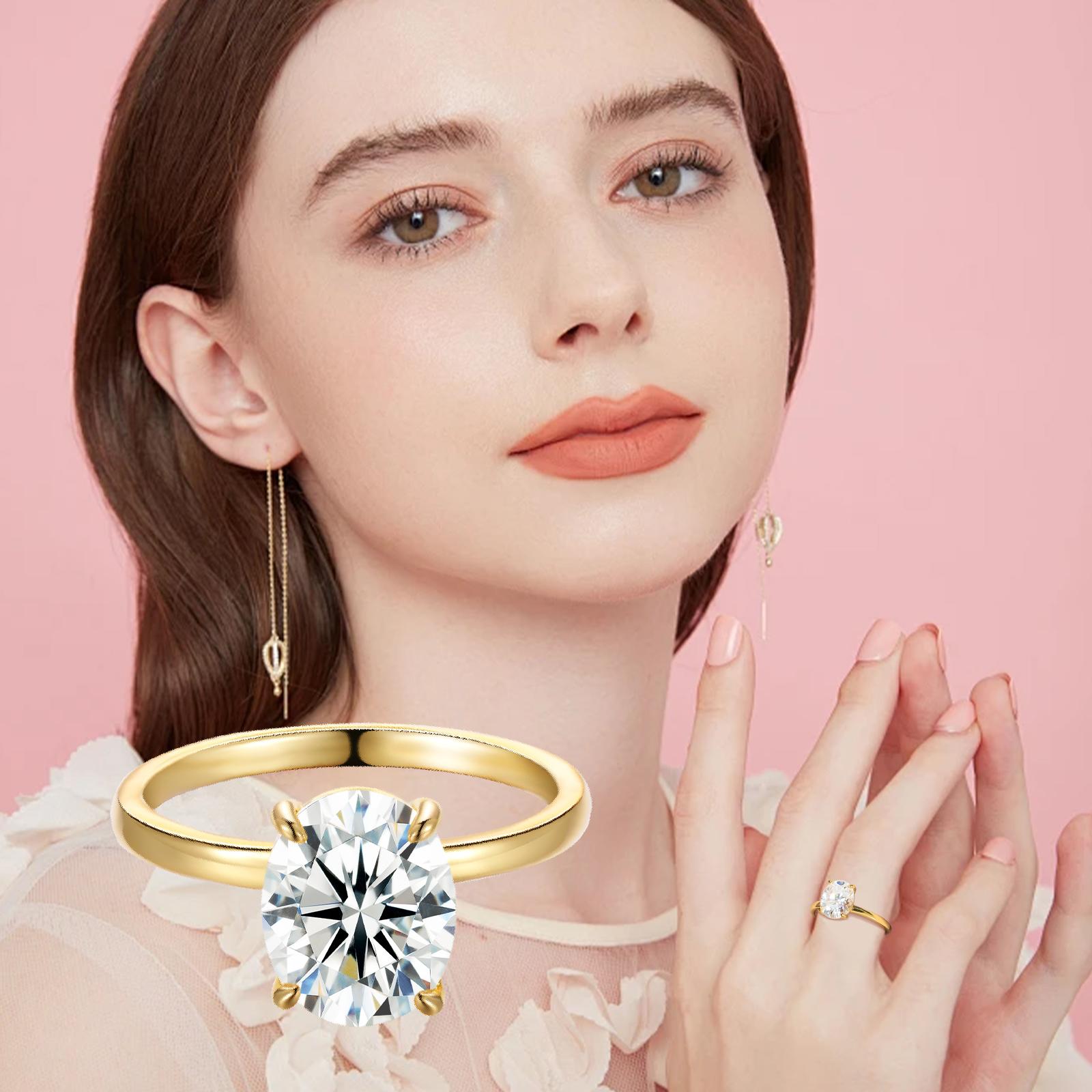 【#R369 】UCCIYO Lab-created moissanite  S925 Sterling Silver Ring for Women Men Hip Hop Jewelry Gift