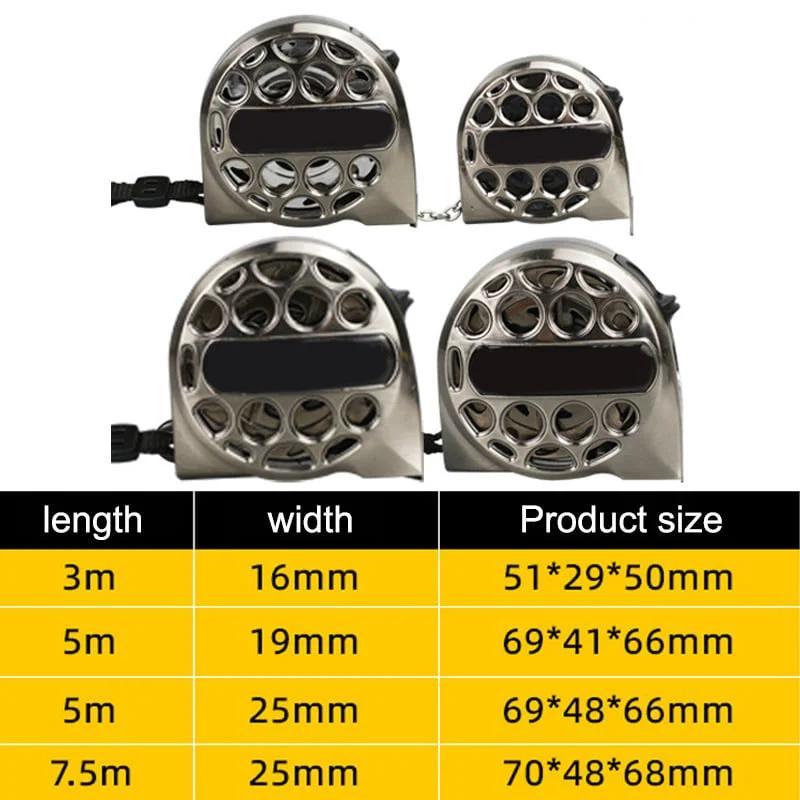 25ft Stainless Steel Retractable Measuring Tape – Durable, Waterproof, Double-Sided Scale, Portable for Home & Industrial Use