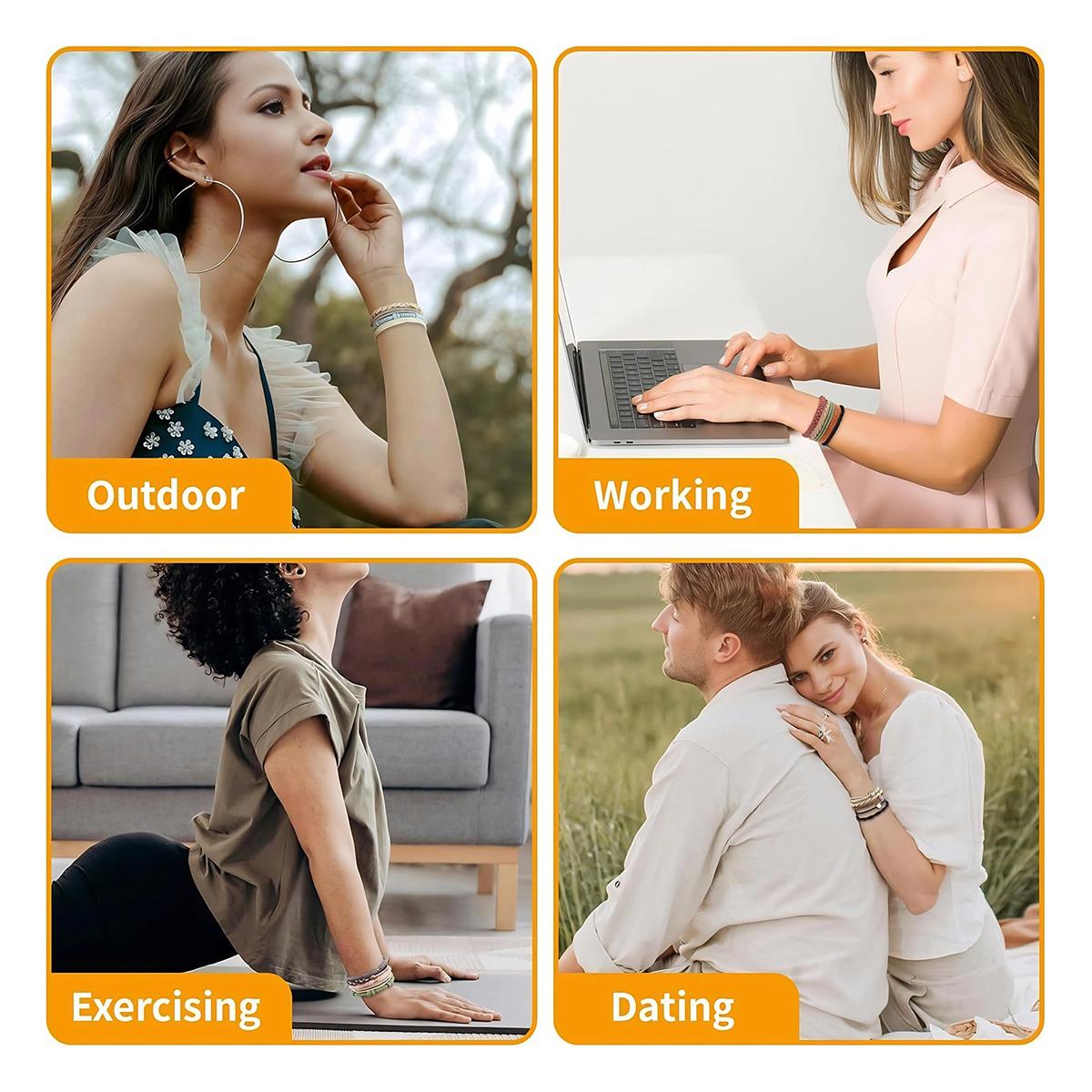 Boho Hair Ties Charms Bracelet, 20 PCS of 4 Styles Cute Bands for Thick or Thin Hair, Fashion Hair Scrunchies for Daily Wear, Cute Hair Ties,No Damage Elastic Bracelets Boho Hair Ties Charms Bracelet, 20 PCS of 4 Styles Cute Bands for Thick or Thin Hair, Fashion Hair Scrunchies for Daily Wear, Cute Hair Ties,No Damage Elastic Bracelets