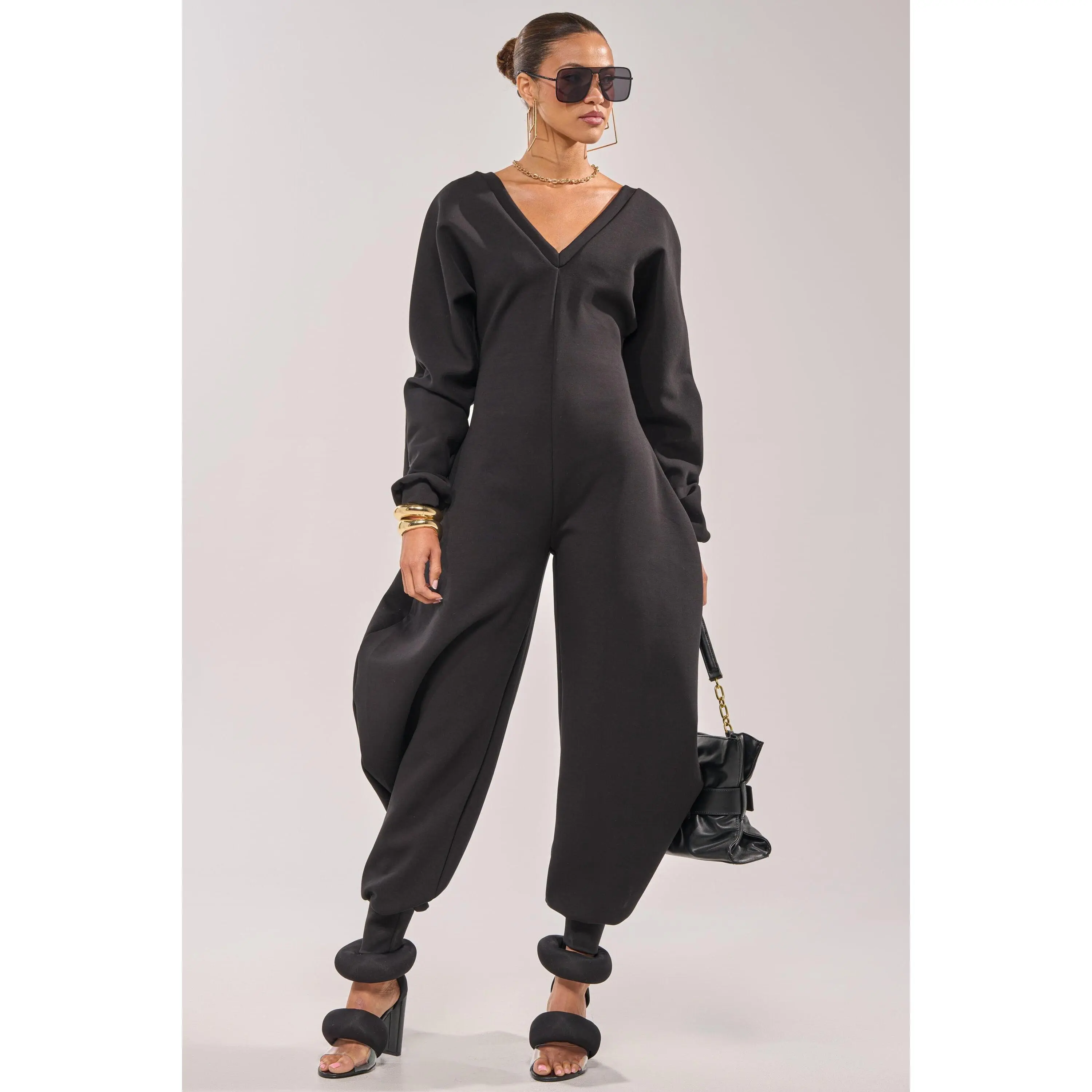 COMFY COZY JUMPSUIT IN BLACK
