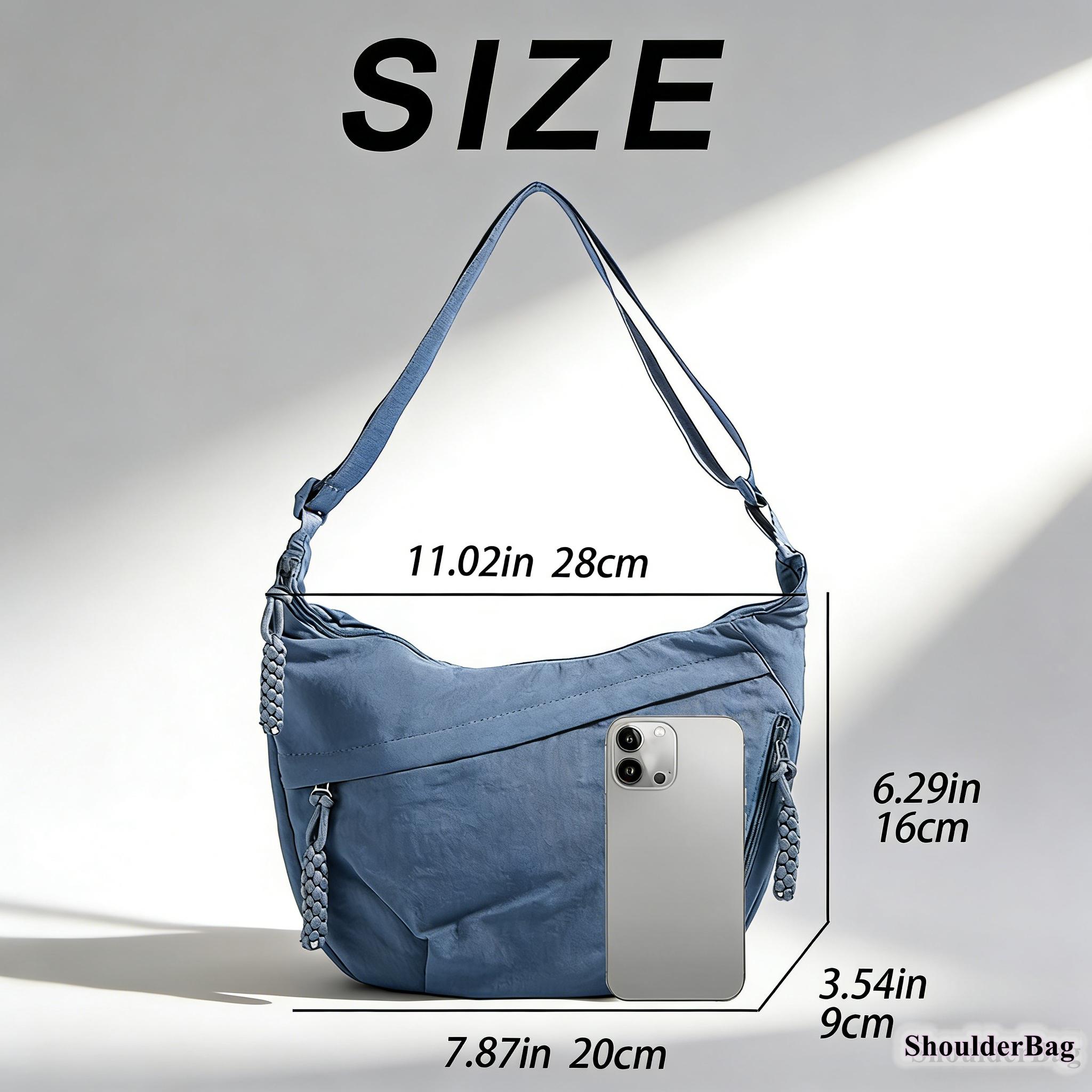 Dumpling Satchel for Women Men Lightweight Multi-Pocket Design Adjustable Strap Crossbody Bag for Daily Use