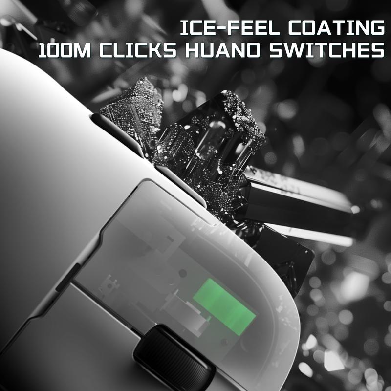 AJAZZ AJ159 APEX Wireless Gaming Mouse with RGB Magnetic Charging Dock, PAW3950APEX Optical Sensor with 42K DPI Max, 56g Lightweight BT/2.4G/USB-C Wired, for PC Mac Gamers