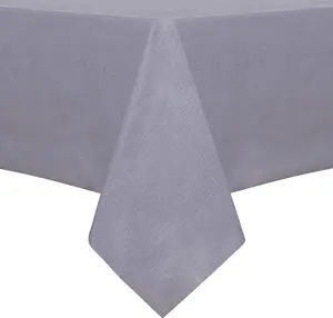 Waterproof Rectangle PVC Tablecloth - 54 x 78 Inch - Oil Proof Spill Proof Vinyl Table Cloth, Wipe Clean Table Cover for Dining Tables, Buffet Parties and Camping, Grey