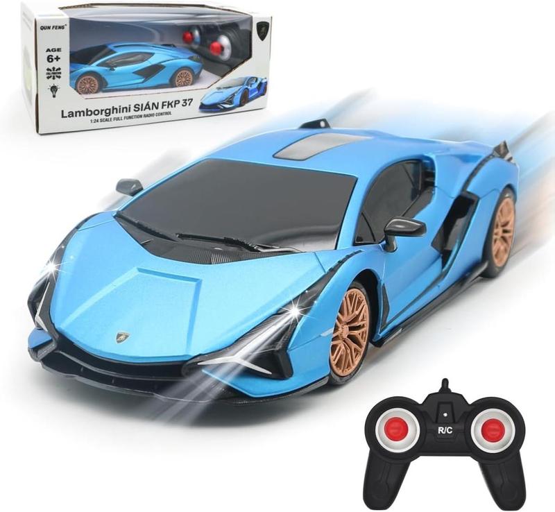 QUN XING Lamborghini Sian FKP 37 1:24 Scale 2.4GHz RC Car Officially Licensed Remote Control Toy for Kids Boys 4-7 Years Birthday Gift